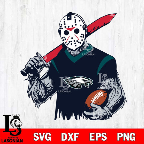 Philadelphia Eagles Jason Voorhees Horror Halloween 2 Svg Eps Dxf Png File, Digital Download, Instant Download