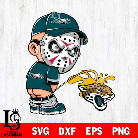 Philadelphia Eagles Jason Voorhees Piss On Washington Commanders Svg Eps Dxf Png File, Digital Download, Instant Download