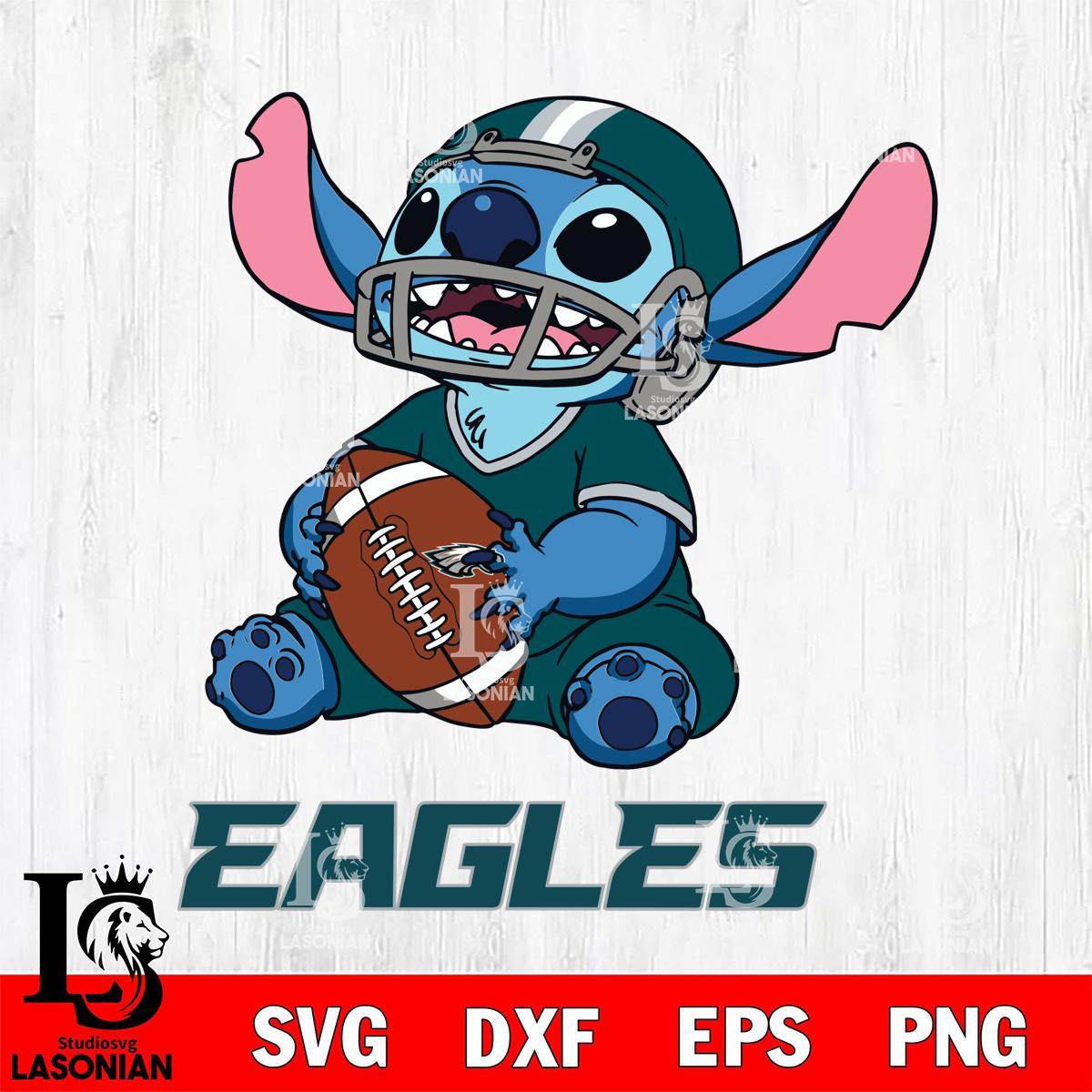 Philadelphia Eagles Lilo and stitch Football – lasoniansvg
