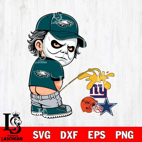 Philadelphia Eagles Michael Myers Piss On Cowboys, Giants, Commanders Svg Eps Dxf Png File, Digital Download, Instant Download