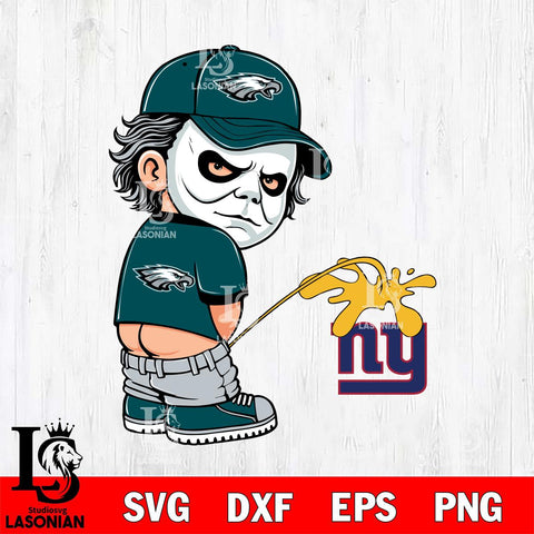 Philadelphia Eagles Michael Myers Piss On New York Giants Svg Eps Dxf Png File, Digital Download, Instant Download