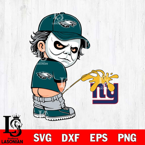 Philadelphia Eagles Michael Myers Piss On New York Giants Svg Eps Dxf Png File, Digital Download, Instant Download