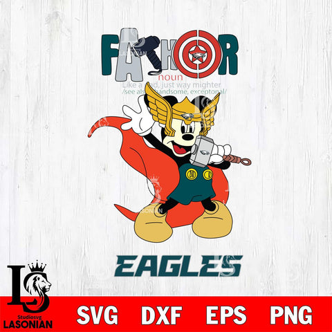 Philadelphia Eagles Mickey Father Sport Svg Eps Dxf Png File, NFL File Cut,Digital Download,Instant Download,Disney Svg Files