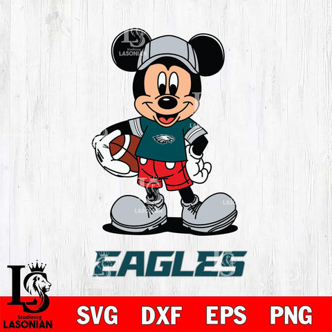 Philadelphia Eagles Mickey Football Cricut, NFL SVG DXF EPS PNG FILE, Digital Download,Instant Download, Silhouette