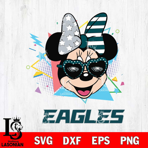 Philadelphia Eagles Minnie Mouse Love Sport SVG DXF EPS PNG FILE, Disney Father day File Cut,Digital Download,Instant Download,Disney Svg Files