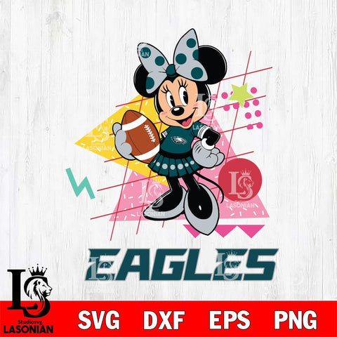 Philadelphia Eagles Minnie Mouse Sport SVG DXF EPS PNG FILE, Disney Father day File Cut,Digital Download,Instant Download,Disney Svg Files