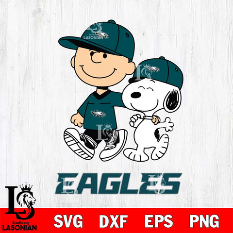 Philadelphia Eagles Peanuts Snoopy Friends SVG DXF EPS PNG FILE,Snoopy File Cut, Nfl Digital Download,Instant Download, Silhouette