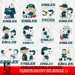 Philadelphia Eagles Peanuts Snoopy Player NFL Bundle 12 SVG DXF EPS PNG FILE,Snoopy File Cut, bundle nfl Digital Download,Instant Download, Silhouette