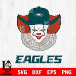 Philadelphia Eagles Pennywise Horror Sport 12 Svg Eps Dxf Png File, NFL svg, Digital Download, Instant Download