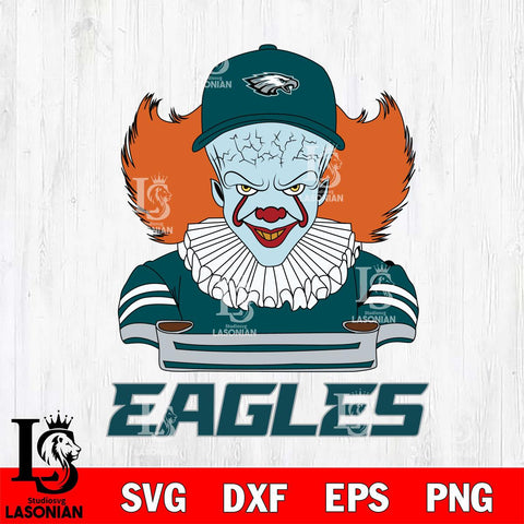 Philadelphia Eagles Pennywise Horror Sport 2 Svg Eps Dxf Png File, NFL svg, Digital Download, Instant Download