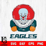 Philadelphia Eagles Pennywise Horror Sport 3 Svg Eps Dxf Png File, NFL svg, Digital Download, Instant Download