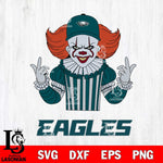 Philadelphia Eagles Pennywise Horror Sport 8 Svg Eps Dxf Png File, NFL svg, Digital Download, Instant Download