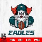 Philadelphia Eagles Pennywise Horror Sport 9 Svg Eps Dxf Png File, NFL svg, Digital Download, Instant Download