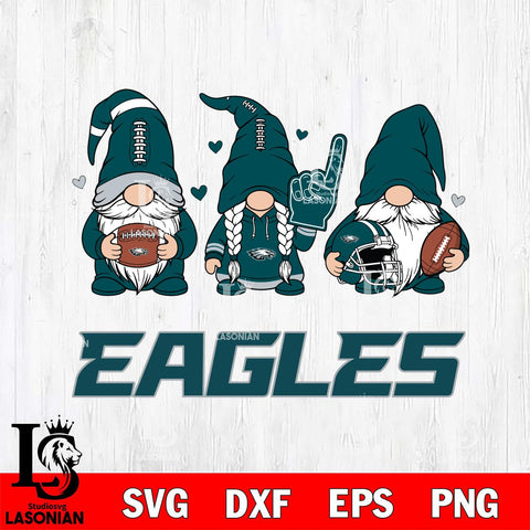 Philadelphia Eagles Rugby Gnome File Cut, NFL SVG, Digital Download , CHRISTMAS Criucut , Silhouette