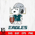 Philadelphia Eagles Snoopy Player Football SVG DXF EPS PNG FILE,Snoopy File Cut, Nfl Digital Download,Instant Download, Silhouette
