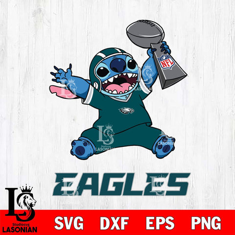 Philadelphia Eagles Stitch Champion SVG DXF EPS PNG FILE, Stitch File Cut,NFL Digital Download,Instant Download, Silhouette