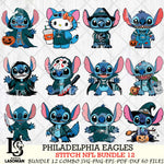 Philadelphia Eagles Stitch Horror Bundle 12 SVG Eps Dxf Png File, Bundle NFL svg, Digital Download, Instant Download