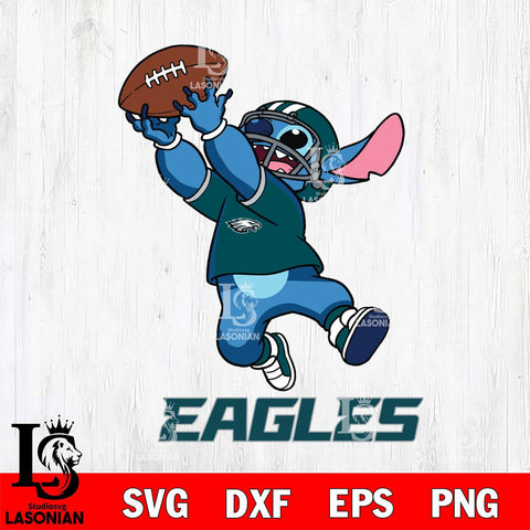 Philadelphia Eagles Stitch Rugby Ball SVG DXF EPS PNG FILE, Stitch File Cut,NFL Digital Download,Instant Download, Silhouette