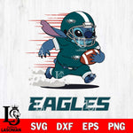 Philadelphia Eagles Stitch Run Football SVG DXF EPS PNG FILE, NFL File Cut, Digital Download,Instant Download, Silhouette, Cricut