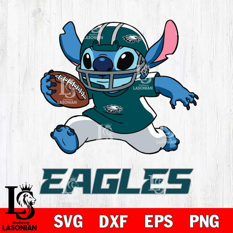 Philadelphia Eagles Stitch Run Football SVG DXF EPS PNG FILE, Stitch File Cut,NFL Digital Download,Instant Download, Silhouette