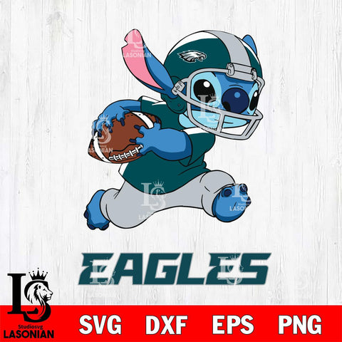 Philadelphia Eagles Stitch Run Rugby Ball SVG DXF EPS PNG FILE, Stitch File Cut,NFL Digital Download,Instant Download, Silhouette