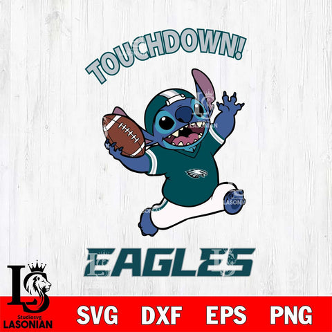 Philadelphia Eagles Stitch Touchdown SVG DXF EPS PNG FILE, NFL File Cut, Digital Download,Instant Download, Silhouette, Cricut