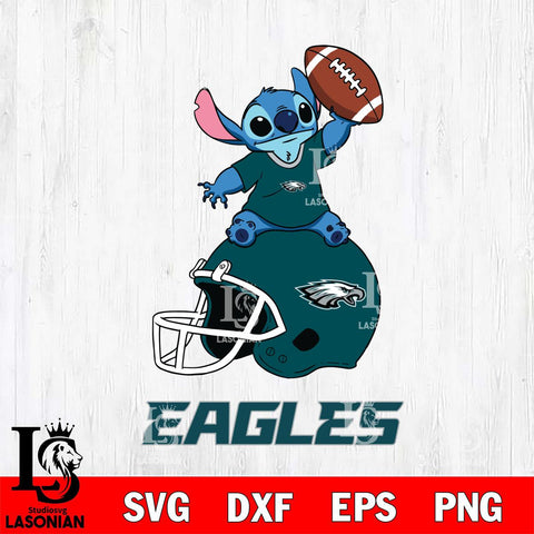 Philadelphia Eagles Stitch helmet football SVG DXF EPS PNG FILE, Stitch File Cut,NFL Digital Download,Instant Download, Silhouette