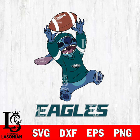 Philadelphia Eagles Stitch playing football SVG DXF EPS PNG FILE, NFL File Cut, Digital Download,Instant Download, Silhouette, Cricut