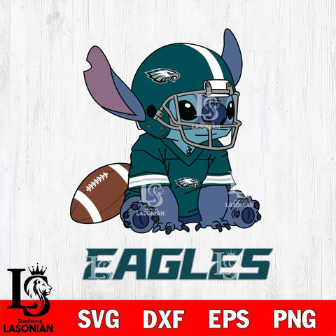 Philadelphia Eagles Stitch with a football SVG DXF EPS PNG FILE, NFL File Cut, Digital Download,Instant Download, Silhouette, Cricut