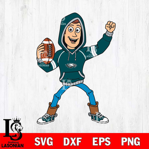Philadelphia Eagles Toy Story Football Christmas File Cut, NFL SVG DXF EPS PNG FILE, Digital Download , Criucut , Silhouette