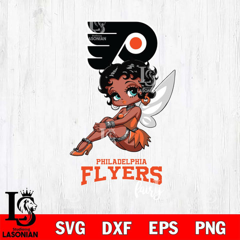 Philadelphia Flyers Beauty Black Fairy Betty Boop, Svg Eps Dxf Png File, Digital Download