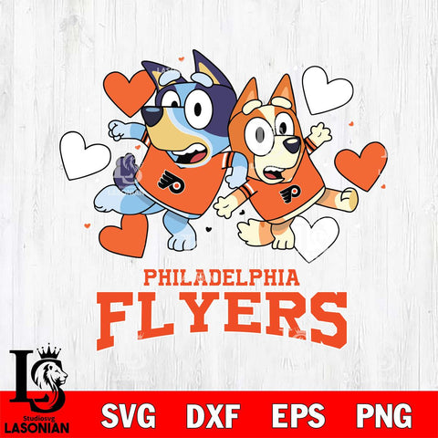 Philadelphia Flyers Bluey & Bingo 10 Svg Eps Dxf Png File, NHL svg, Digital Download, Instant Download