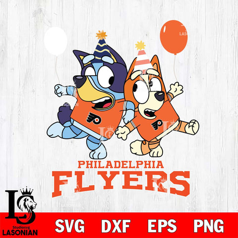 Philadelphia Flyers Bluey & Bingo 11 Svg Eps Dxf Png File, NHL svg, Digital Download, Instant Download