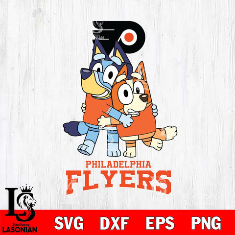 Philadelphia Flyers Bluey & Bingo 12 Svg Eps Dxf Png File, NHL svg, Digital Download, Instant Download