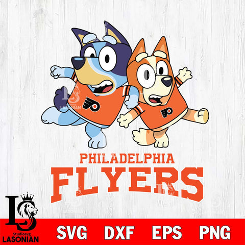 Philadelphia Flyers Bluey & Bingo 13 Svg Eps Dxf Png File, NHL svg, Digital Download, Instant Download
