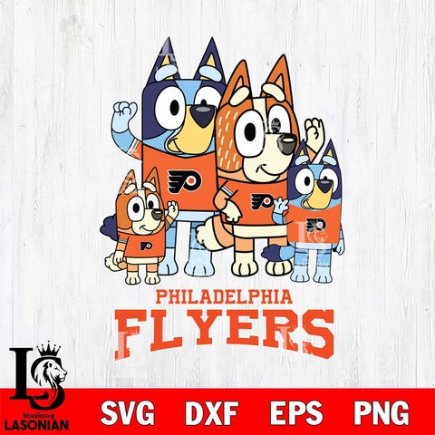 Philadelphia Flyers Bluey & Bingo 14 Svg Eps Dxf Png File, NHL svg, Digital Download, Instant Download
