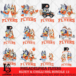 Philadelphia Flyers Bluey & Bingo NHL Bundle 12 SVG Svg Eps Dxf Png File, Bundle NHL svg, Digital Download, Instant Download