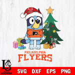 Philadelphia Flyers Christmas Bluey Tree Sport Svg, Christmas Svg , NHL svg , Digital Download, dxf eps png pdf file