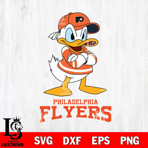 Philadelphia Flyers Donald Duck NHL Hockey SVG DXF EPS PNG FILE,NHL File Cut,Disney Digital Download,Instant Download, Silhouette