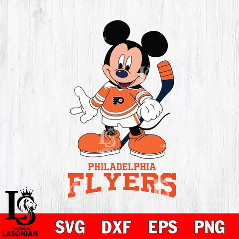 Philadelphia Flyers Mickey NHL Hockey SVG DXF EPS PNG FILE,NHL File Cut,Disney Digital Download,Instant Download, Silhouette