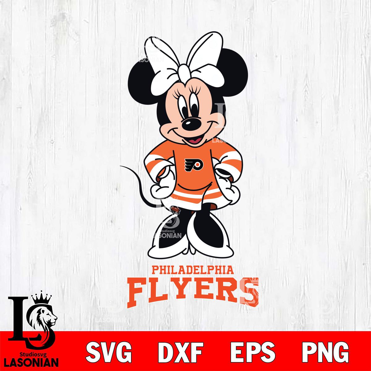 Philadelphia Flyers Minnie Mouse NHL Hockey – lasoniansvg