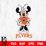 Philadelphia Flyers Minnie Mouse NHL Hockey SVG DXF EPS PNG FILE,NHL File Cut,Disney Digital Download,Instant Download, Silhouette