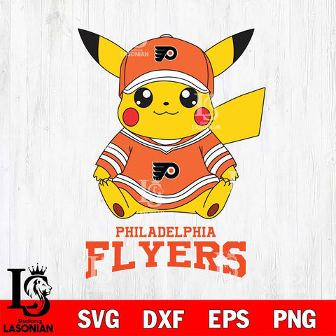 Philadelphia Flyers Pikachu NHL Hockey SVG DXF EPS PNG FILE,NHL File Cut,Disney Digital Download,Instant Download, Silhouette
