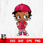 Philadelphia Phillies Betty Boop MLB 3 Svg Eps Dxf Png File, MLB svg, Digital Download, Instant Download