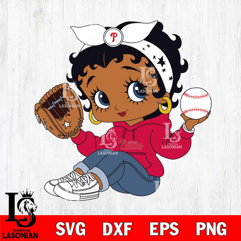 Philadelphia Phillies Betty Boop MLB Svg Eps Dxf Png File, MLB svg, Digital Download, Instant Download