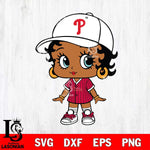 Philadelphia Phillies Betty Boop MLB 4 Svg Eps Dxf Png File, MLB svg, Digital Download, Instant Download