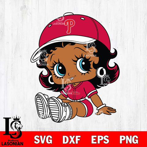 Philadelphia Phillies Betty Boop MLB 5 Svg Eps Dxf Png File, MLB svg, Digital Download, Instant Download