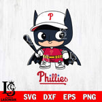 Philadelphia Phillies Cute Batman MLB Svg Eps Dxf Png File,MLB File Cut ,Baseball Digital Download , Instant Download, Cut Svg Files