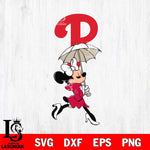 Philadelphia Phillies Fancy Minnie Svg Eps Dxf Png File, Digital Download, Instant Download
