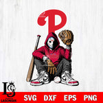 Philadelphia Phillies MLB Jason Voorhees Halloween SVG Svg Eps Dxf Png File, Digital Download, Instant Download